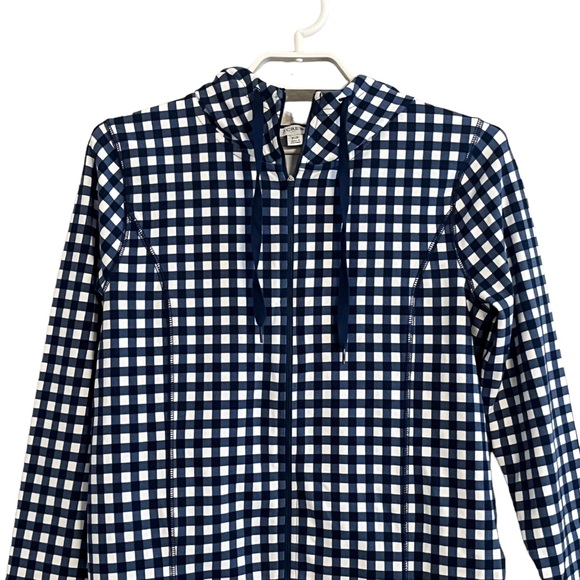 J. Crew Gingham Full Zip Active Hoodie - Picture 4 of 10